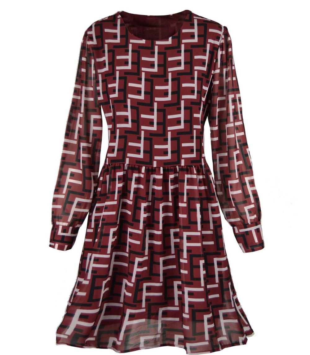 Pri Subtle dress with a geometric pattern