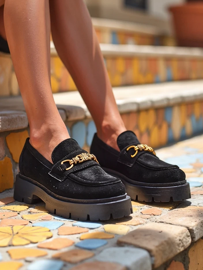 Resti Women's eco suede loafers Emmite