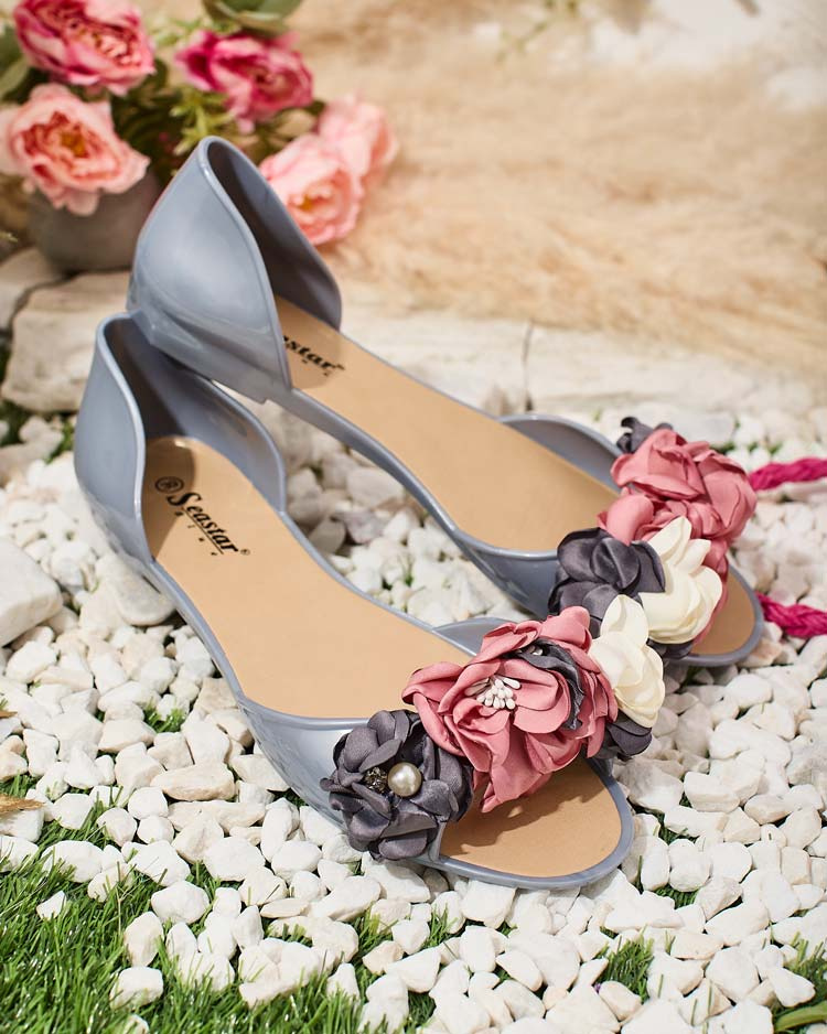 Resti Rubber ballerinas with flower Koddies