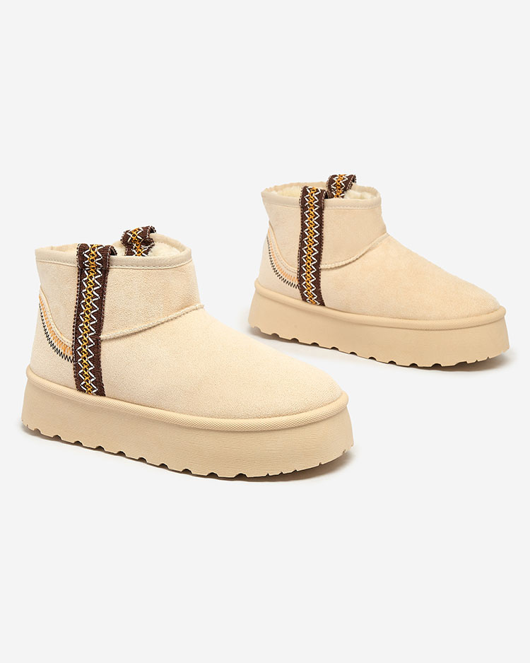Resti Womens short boots ala snow boots with ornament Erititta