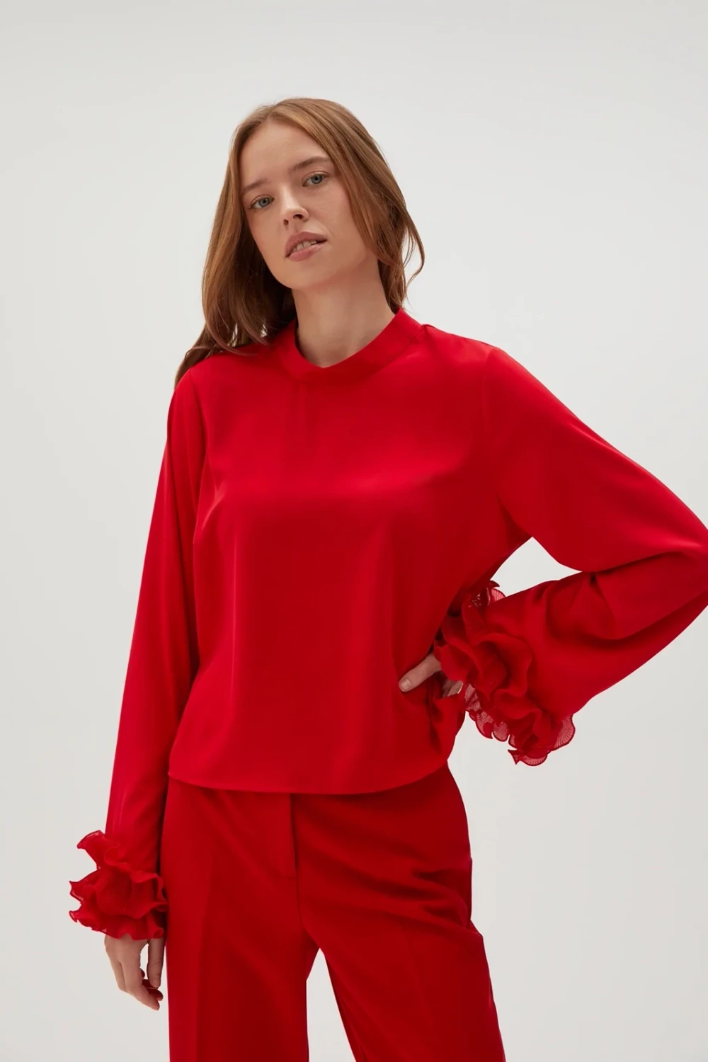 Marisse Women's Shirt Z-Ko-4529 Red