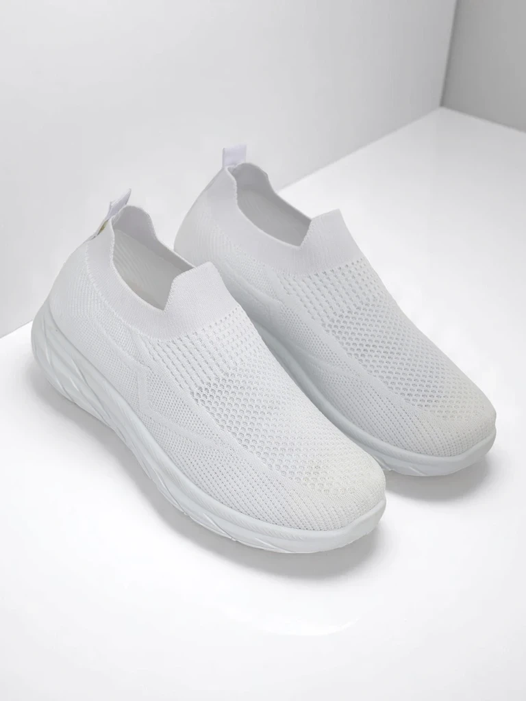 Resti Women&#039;s White Slip-On Sports Shoes