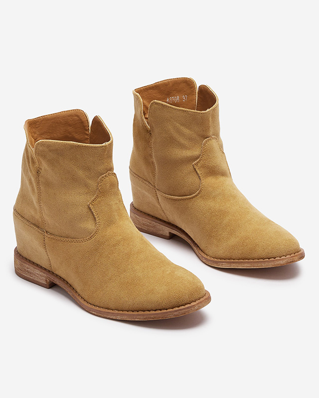 Resti Cowboy boots on an indoor wedge in camel Bluestone - Footwear 1