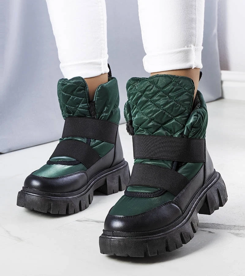 Gemre Cizme de zăpadă Francisco, izolate și izolate, de culoare verde