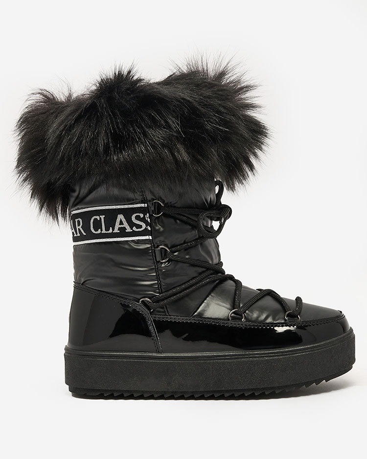 Resti Lace-up boots a'la snow boots with fur Heccti