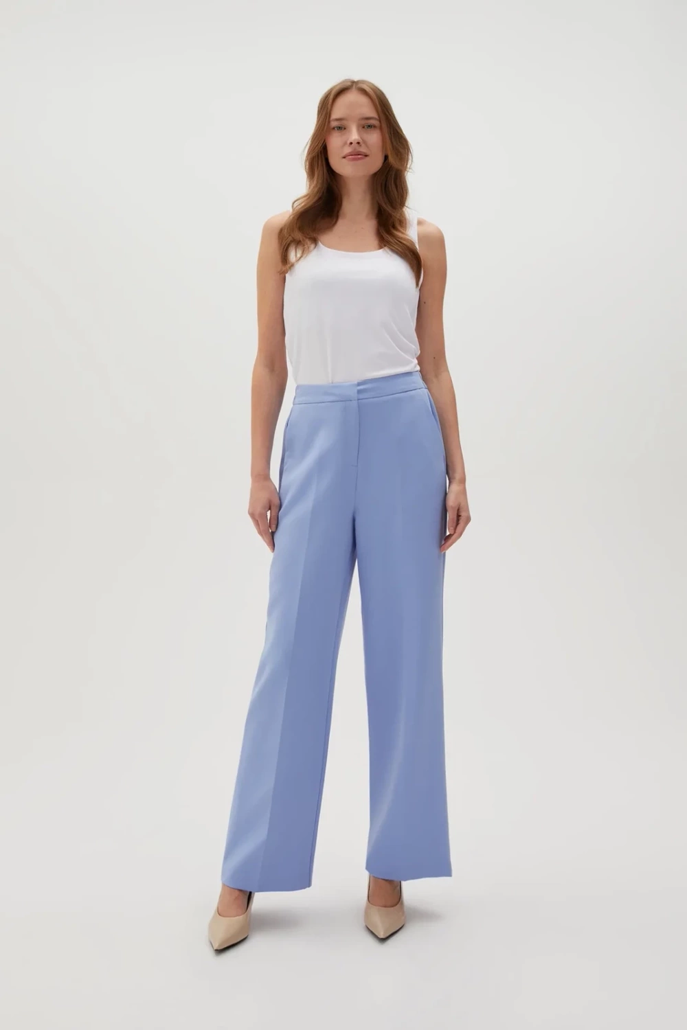 Marisse Women's Trousers L-Sp-4607 Blue
