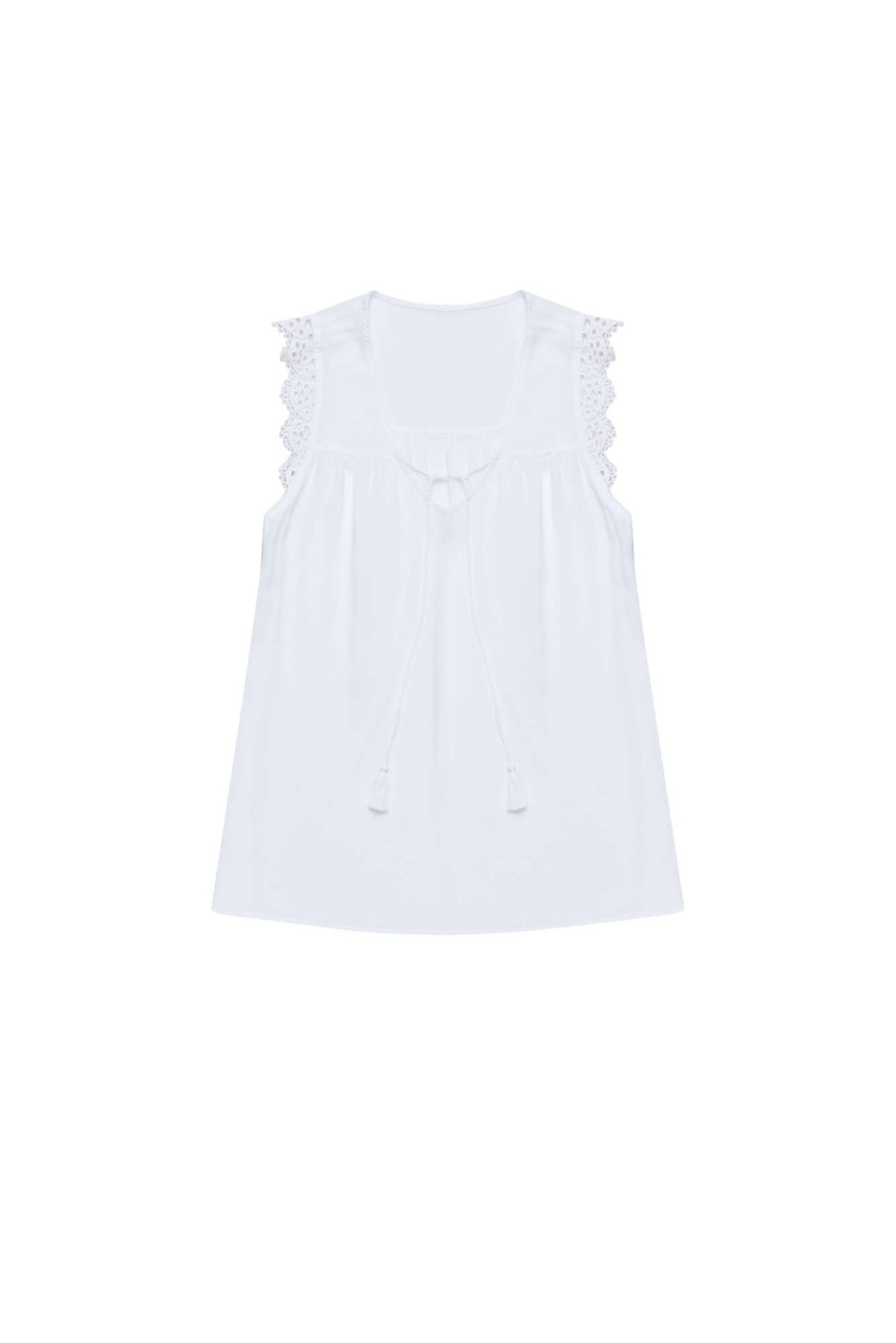 Viscose top with lace