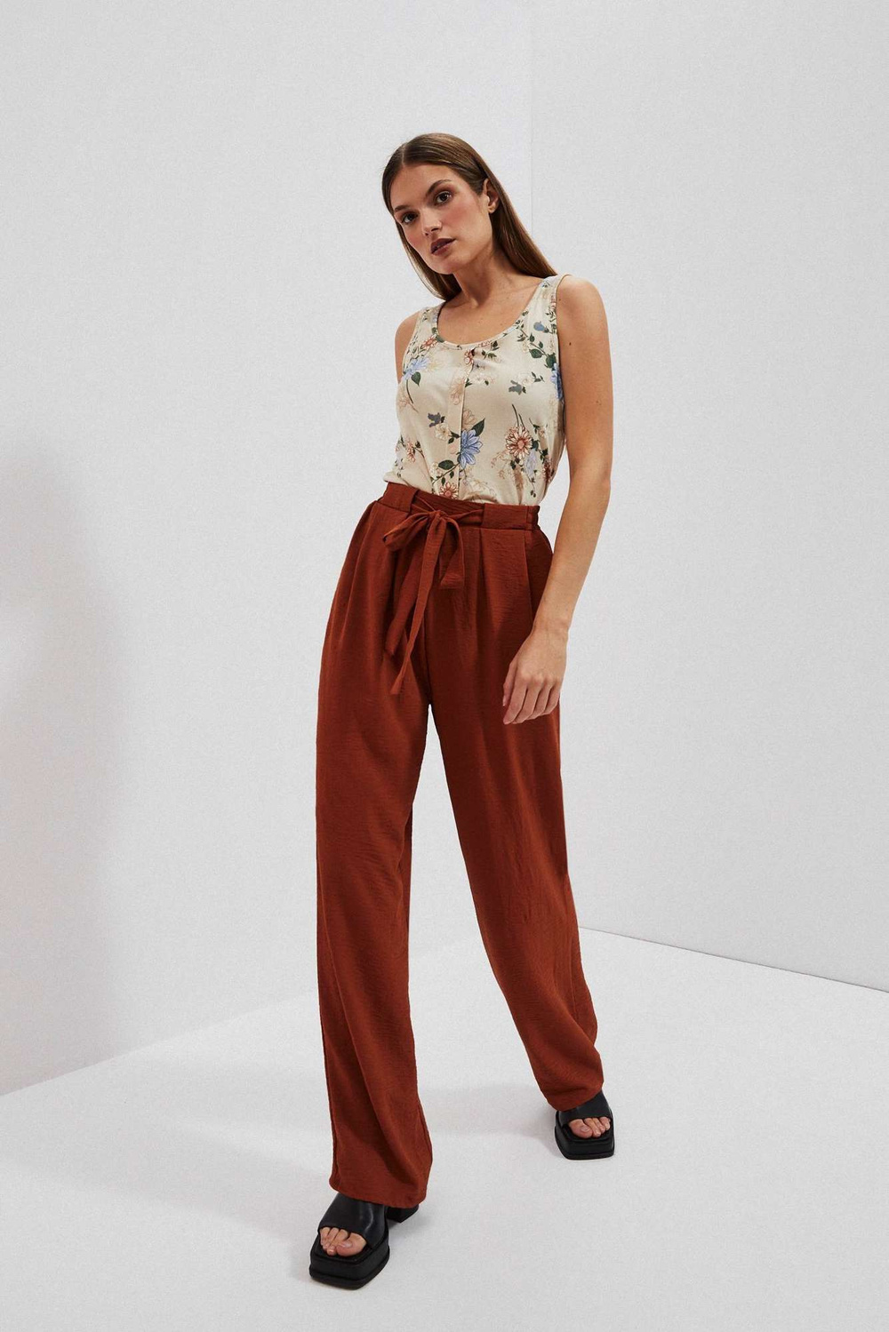 Marisse Women's Trousers L-Sp-4013 Brown