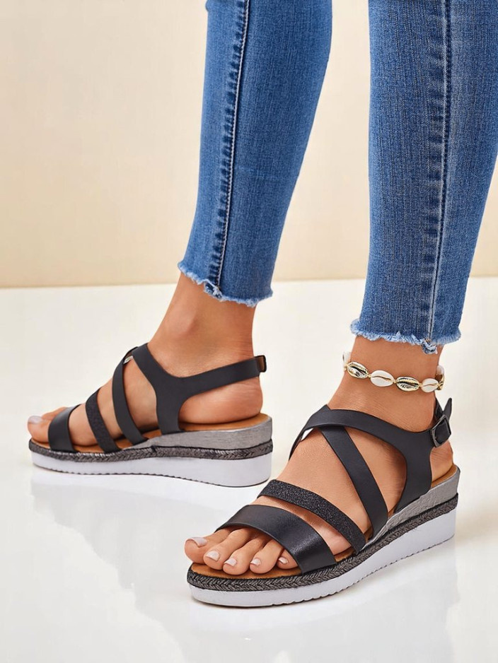 Resti Women’s glitter wedge sandals Aella