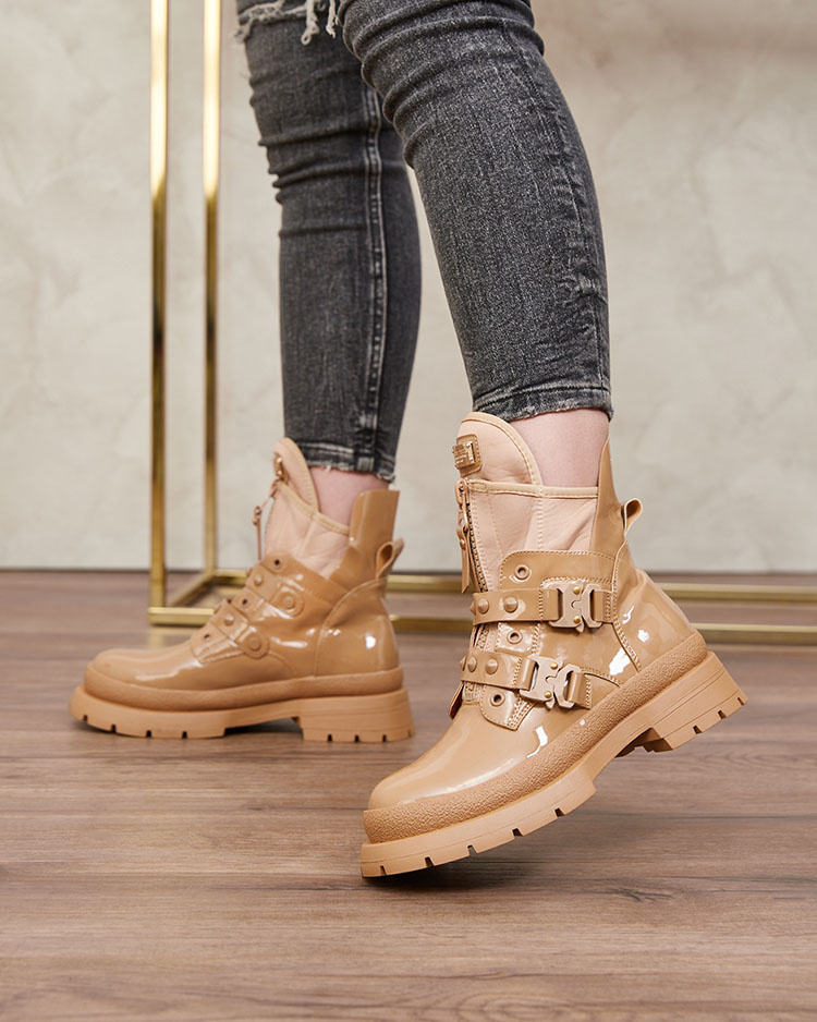 Resti Light brown women's bagger boots Hennobs