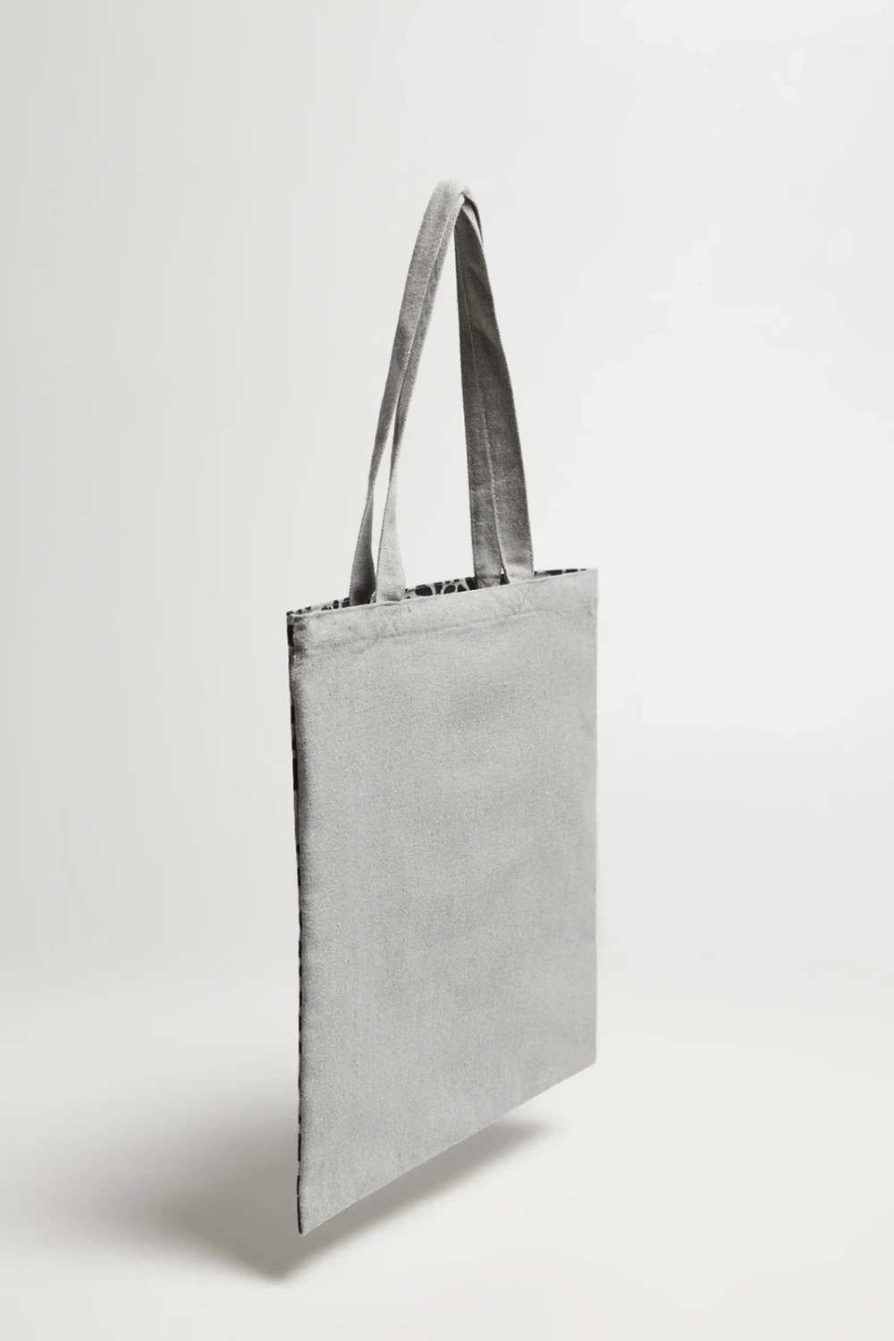 Marisse Gray Animal Print Shopper Bag