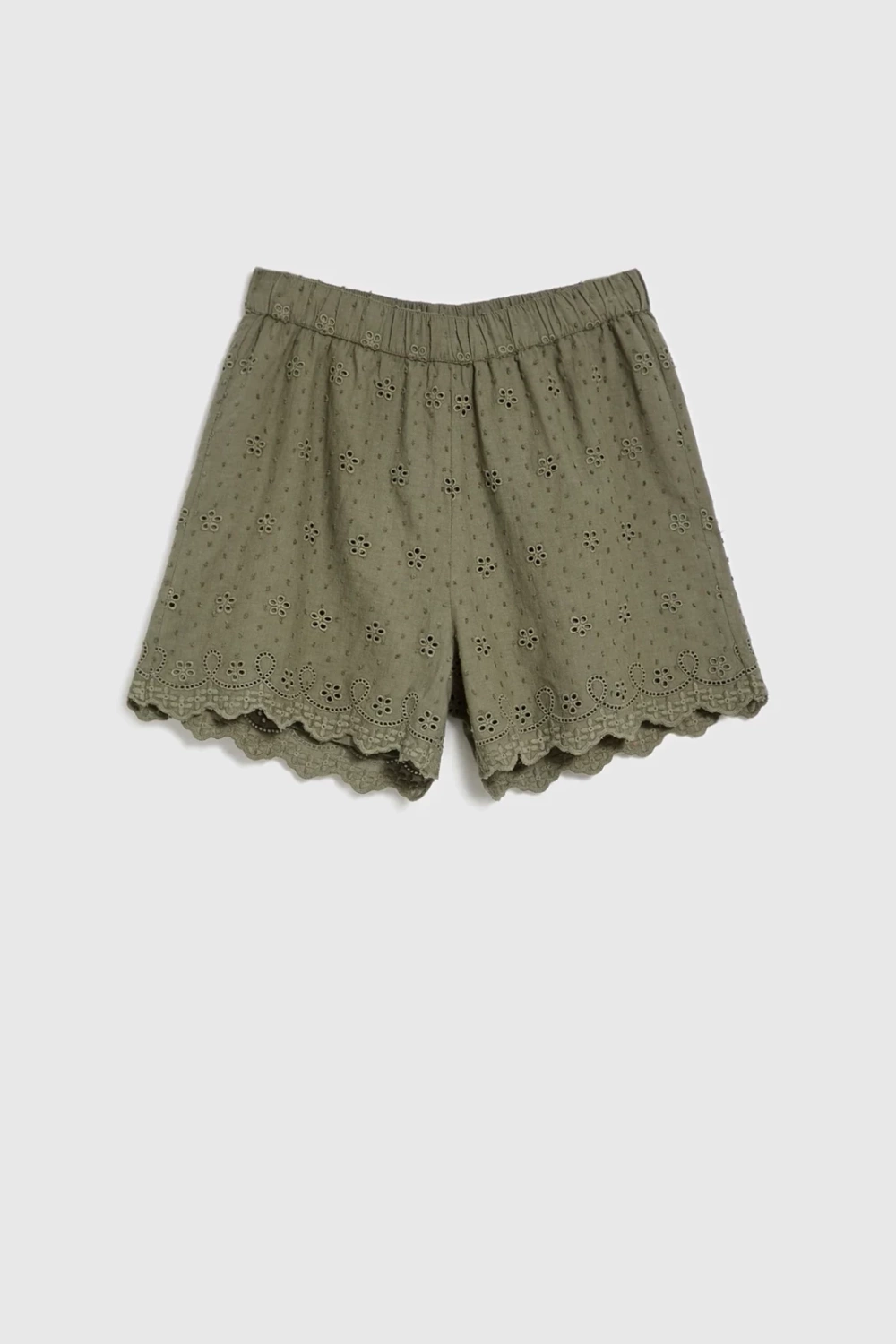 Marisse Olive Cotton Shorts