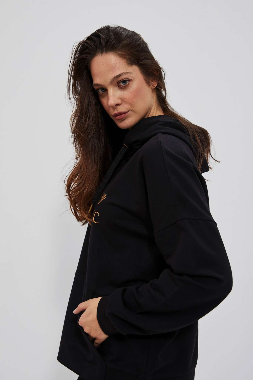 Marisse Women's Sweatshirt L-Bl-4008 Black
