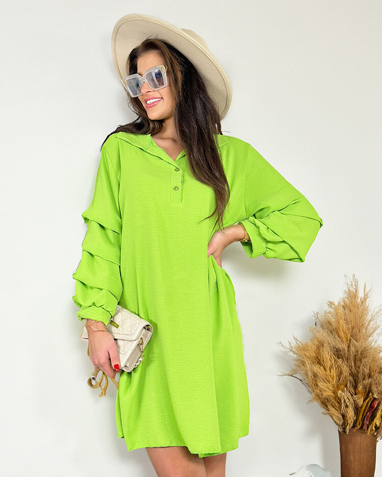 Resti Women's oversize dress with ruffle at sleeves