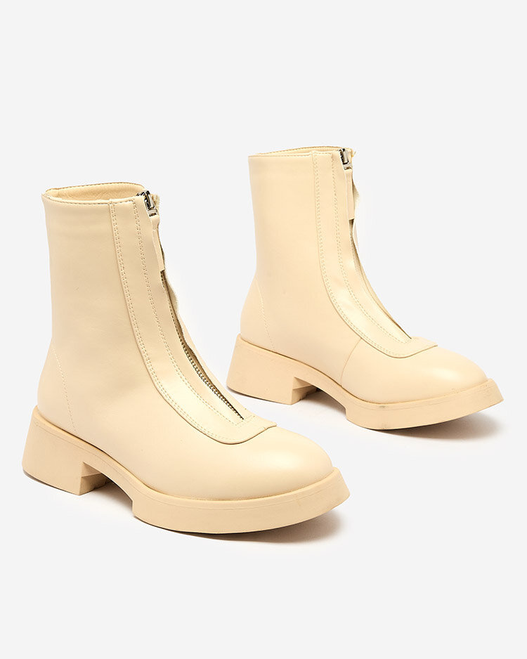 Resti Women&#039;s beige Etiuse flat heeled boots