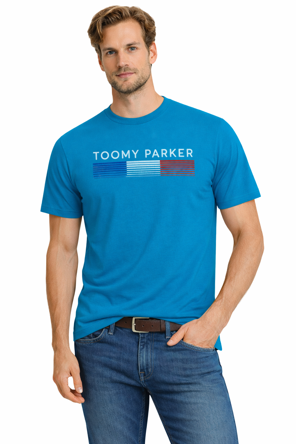 Мъжки пуловер, син