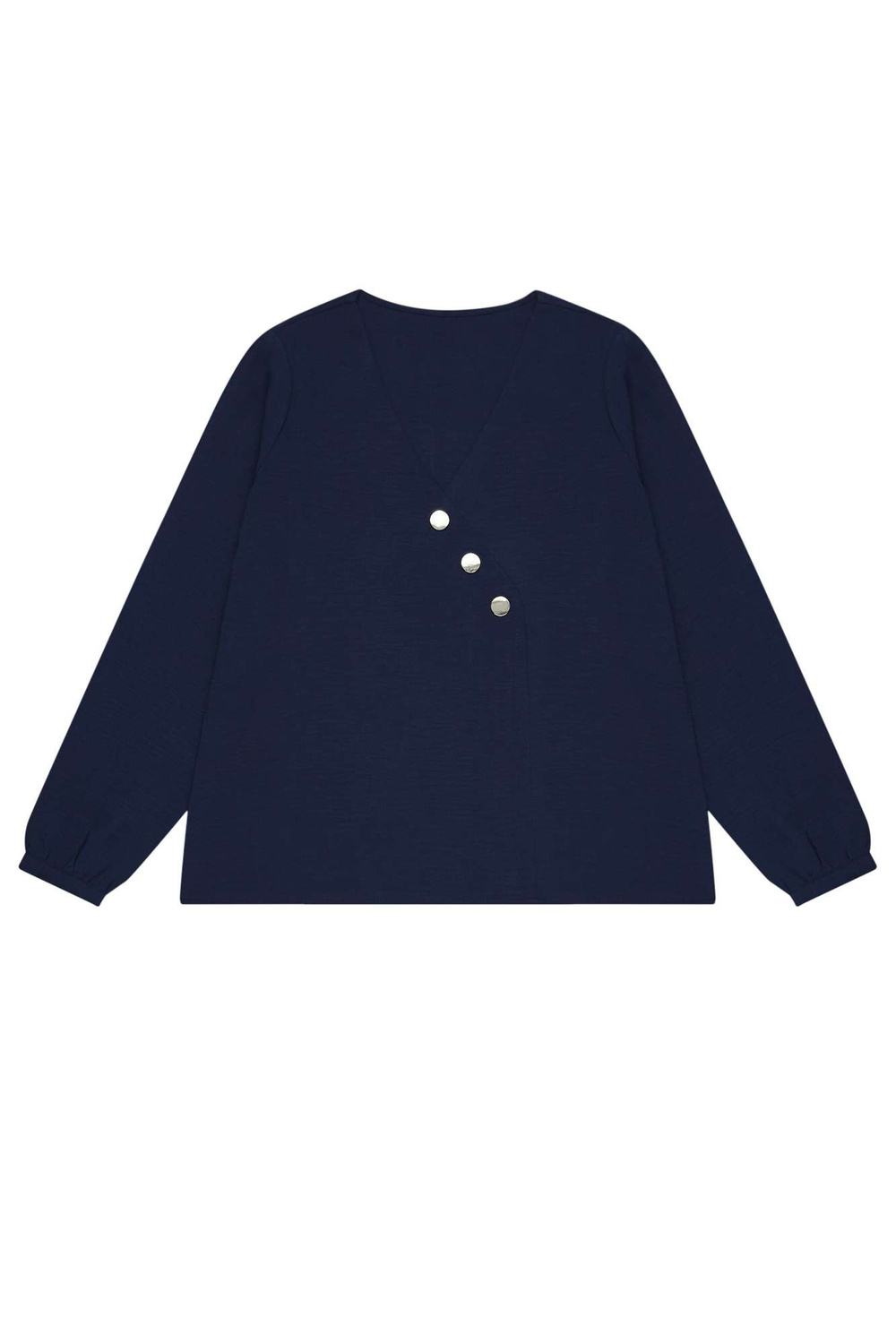 Marisse Shirt With Decorative Buttons L-Ko-3700 Navy