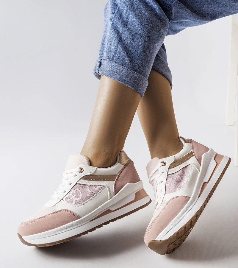 Gemre Adidași roz cu inserție cu model Genovesee