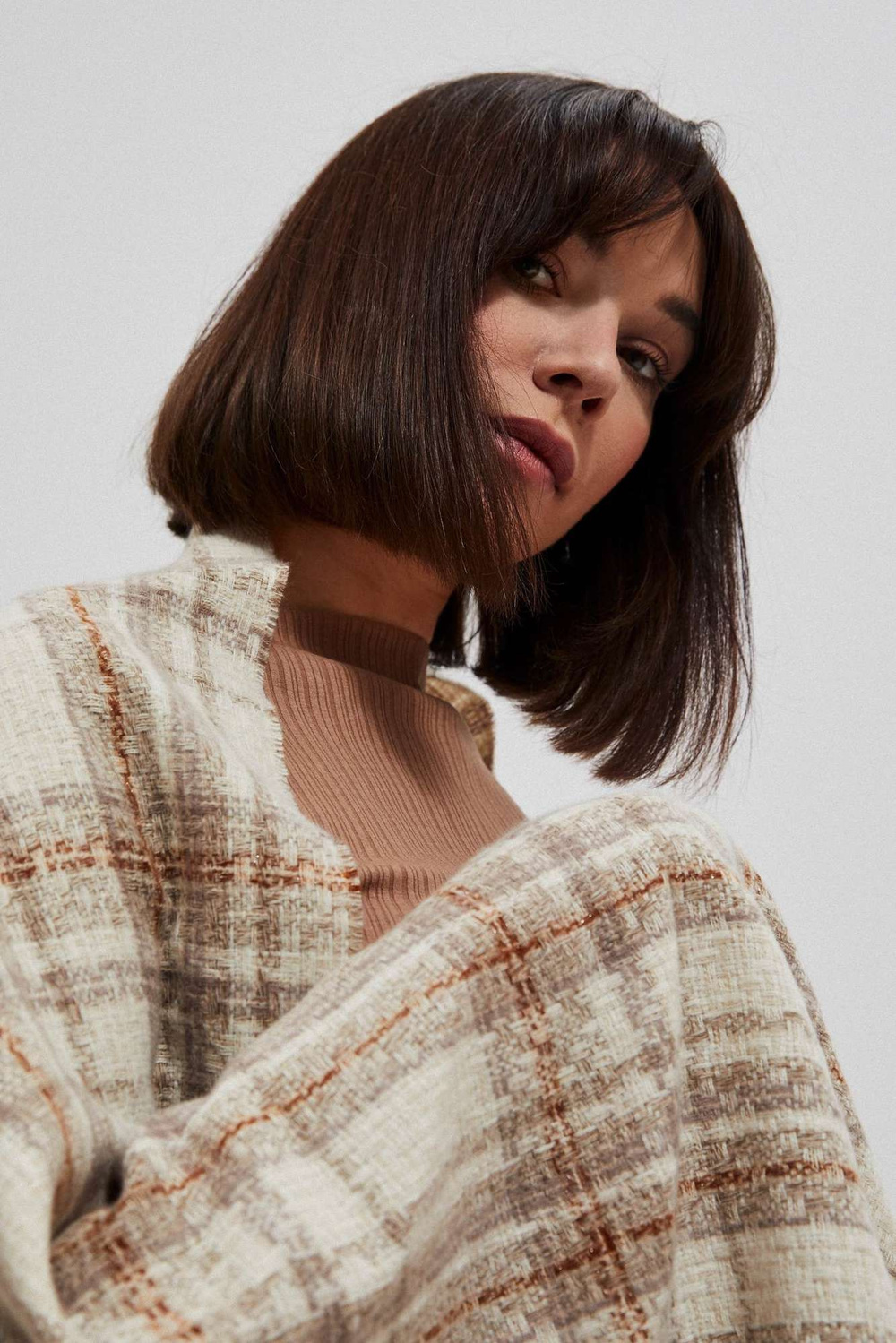 Marisse Wide checkered scarf