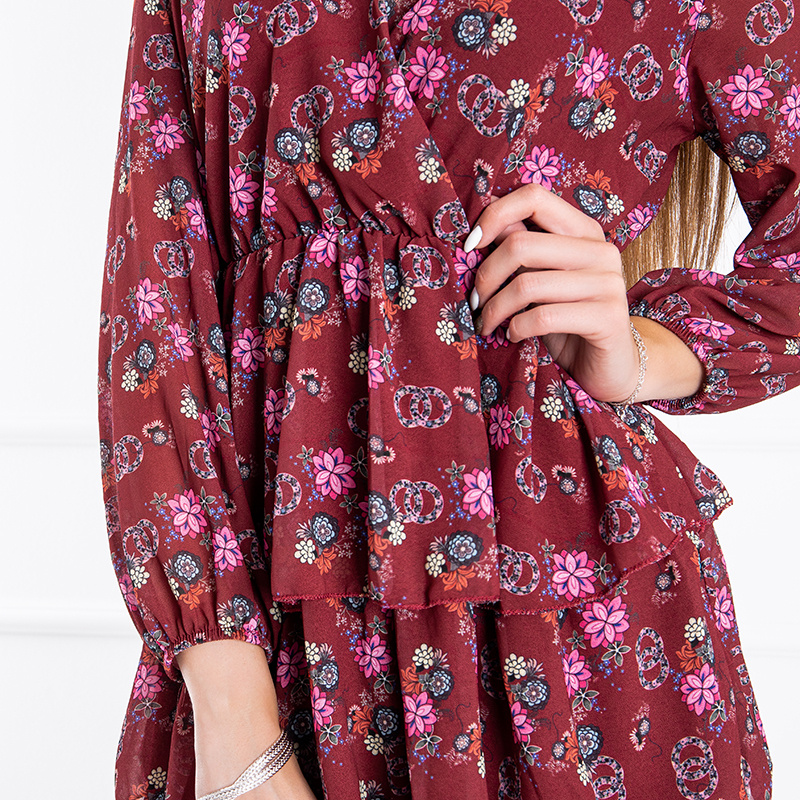 Resti Women's maroon floral dress - Clothing