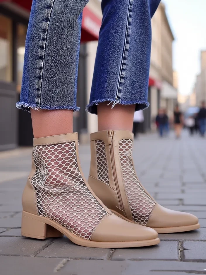 Дамски боти Resti с нисък ток