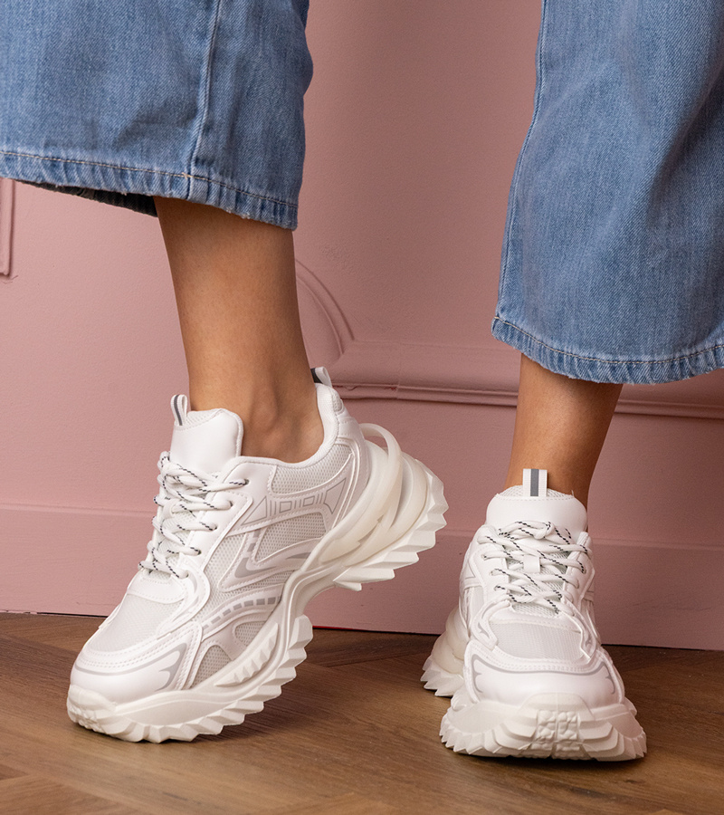 Gemre Adidași sportivi albi cu talpă groasă Lirana