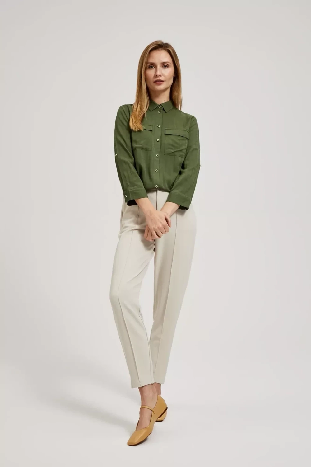 Marisse Women&#039;s Shirt L-Ko-4314 Khaki