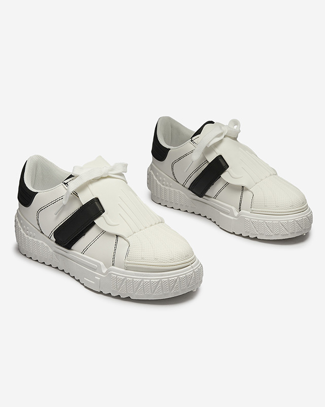 Resti Black and white women&#039;s sports shoes with rubber inserts Inika - Footwear