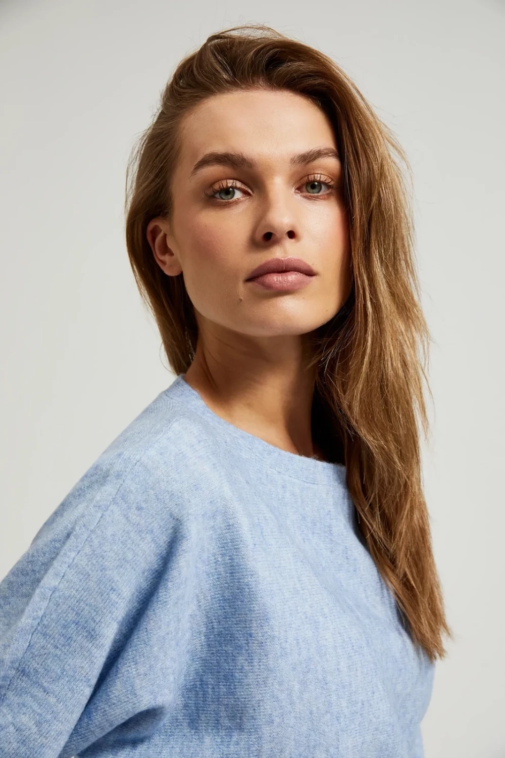 Marisse Women&#039;s Sweater Z-Sw-4512 L.Blue Mel