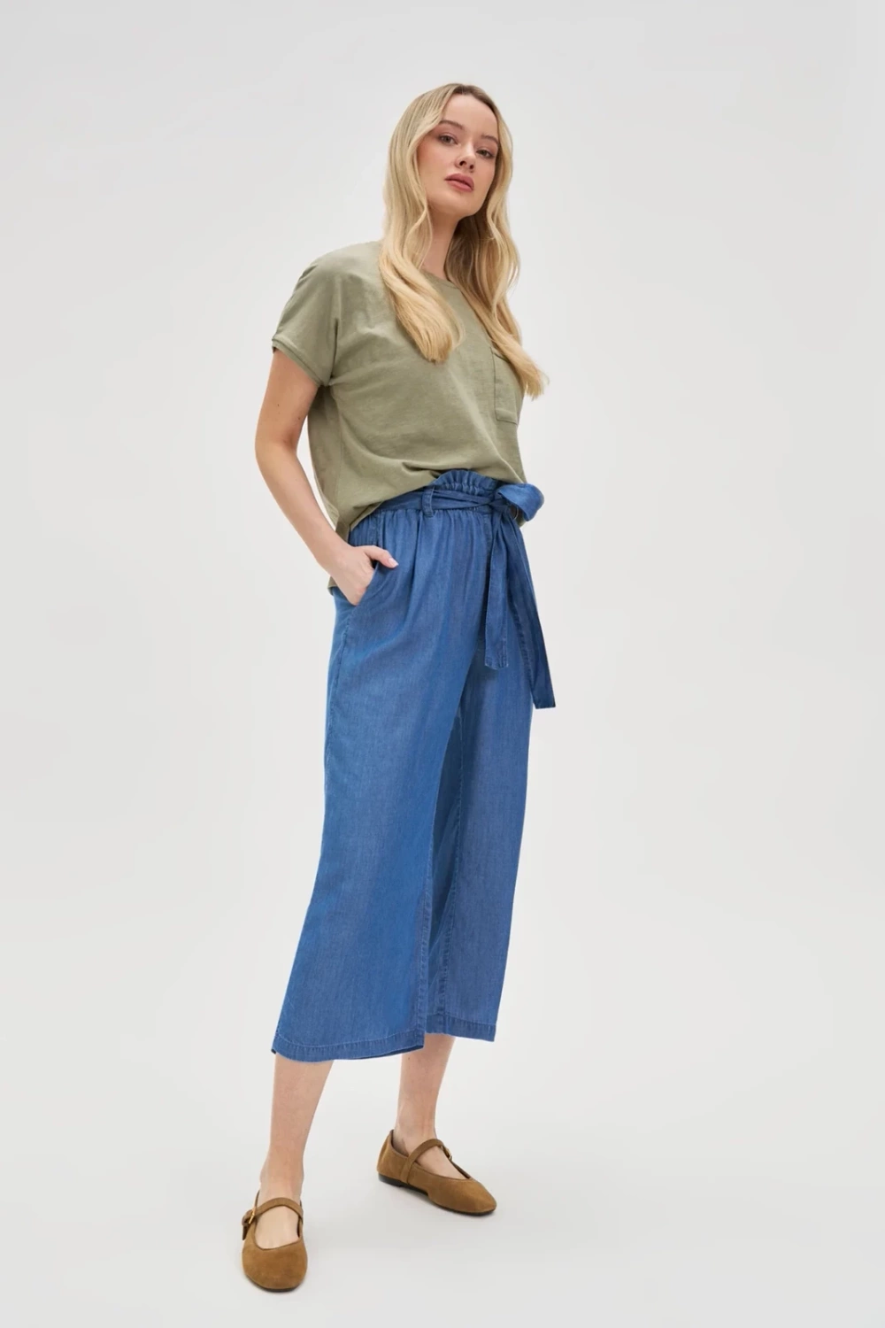 Marisse Women's Trousers L-Sp-4618 Blue