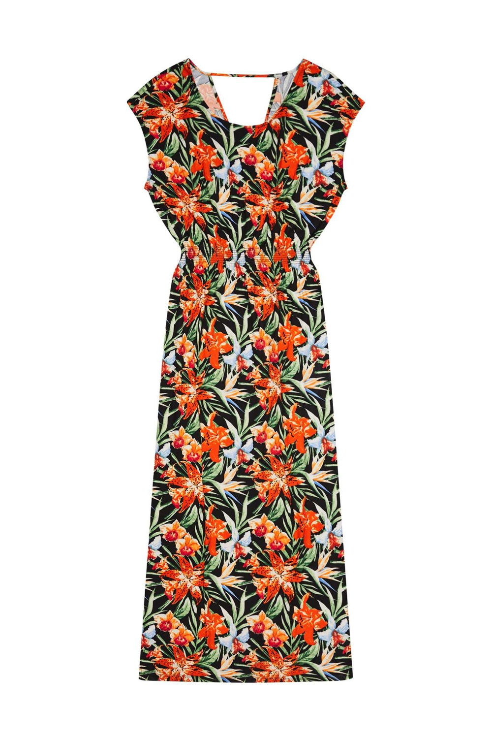 Marisse Floral Print Dress L-Su-3740 Palm