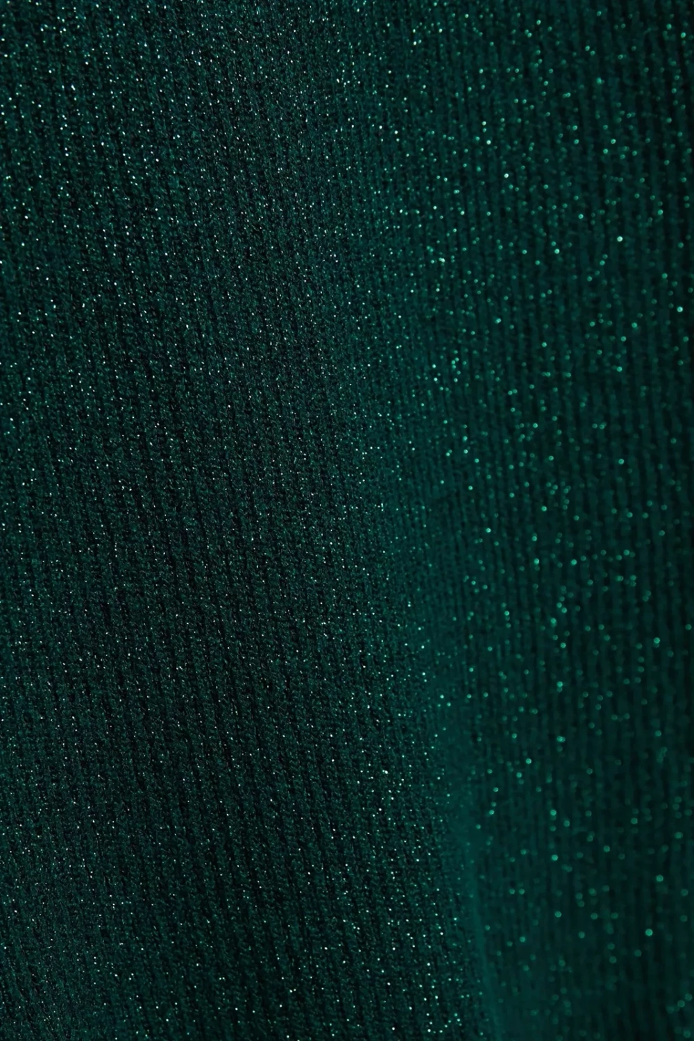 Marisse Emerald Turtleneck Sweater Decorated With Metallic Thread