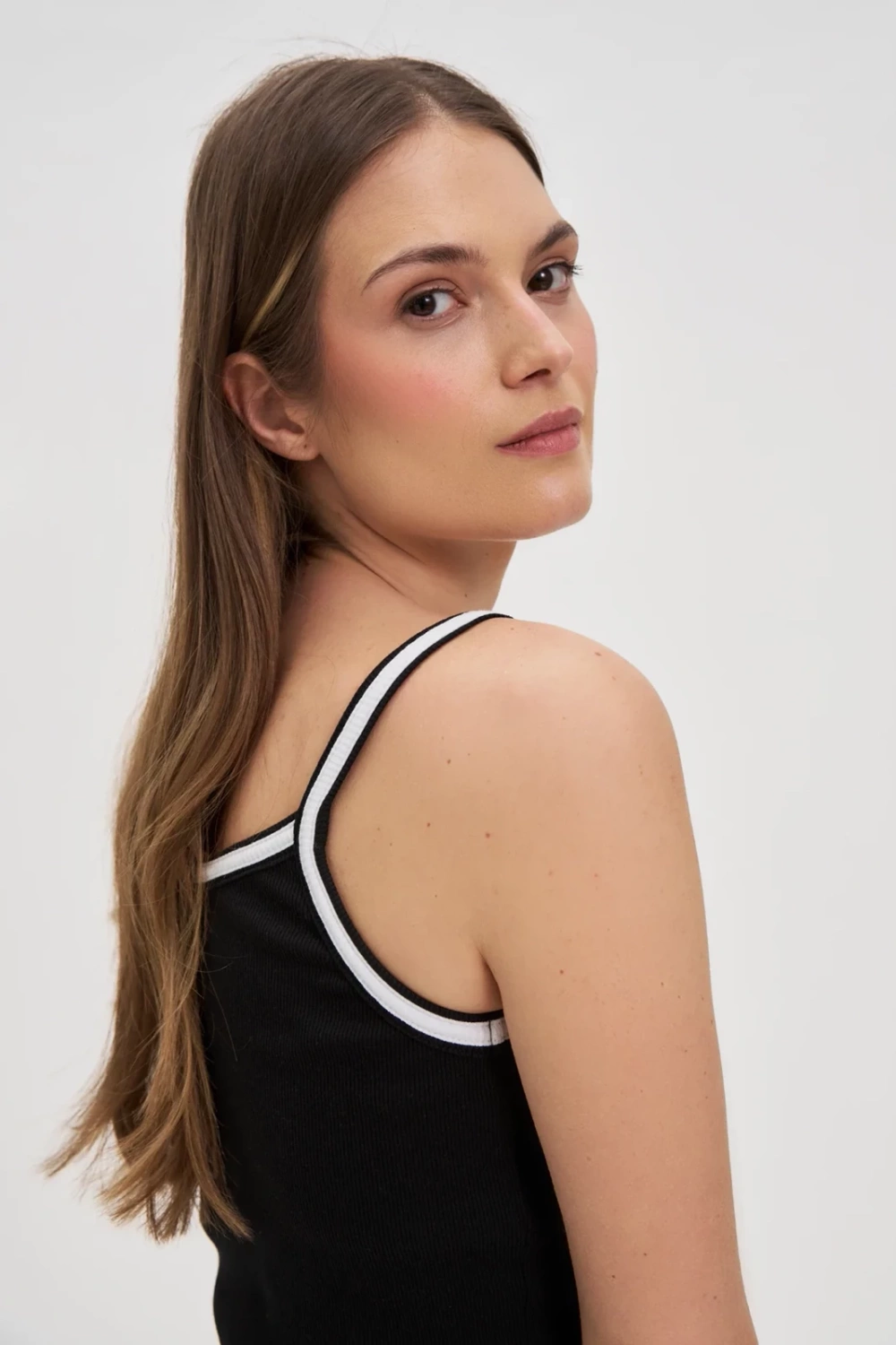 Marisse Black Cotton Top