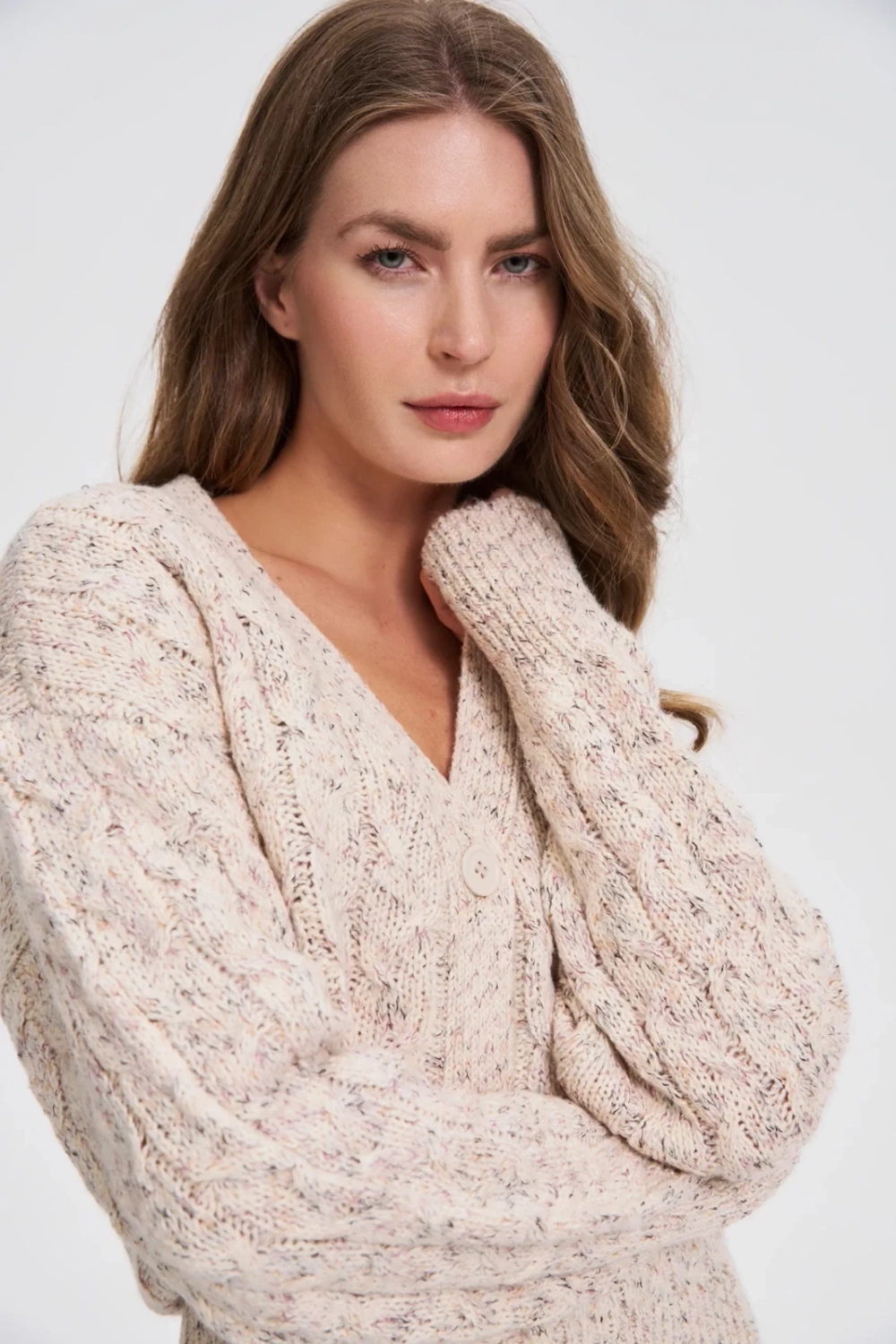 Marisse WOMEN'S SWEATER Z-SW-4802 L.BEIGE MEL