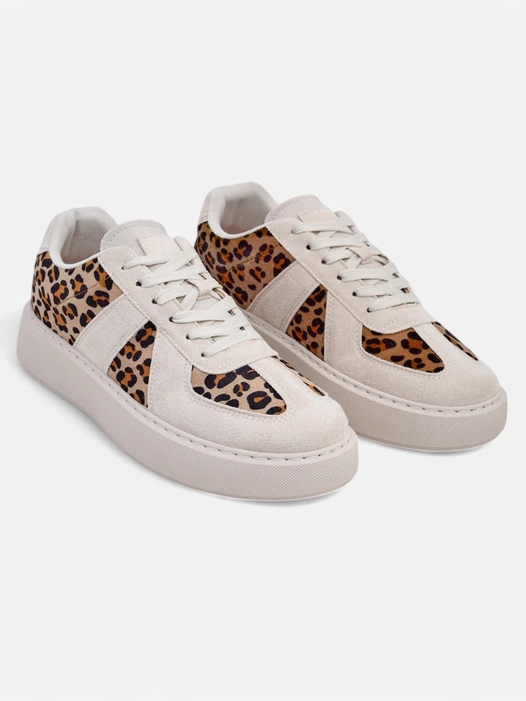 Resti Women's sporty sneakers with a leopard print Big Cat