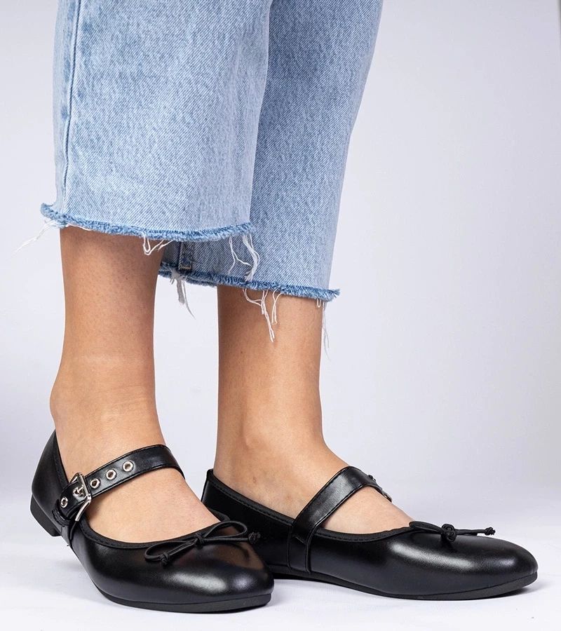 Gemre Balerini negri de damă cu fundiță Mansy