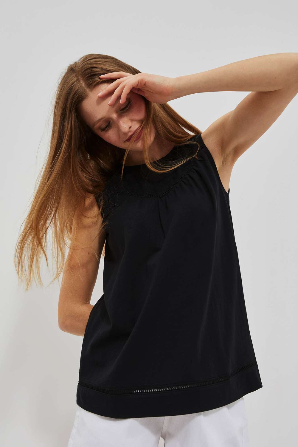 WOMEN'S TOP L-TS-4080 BLACK