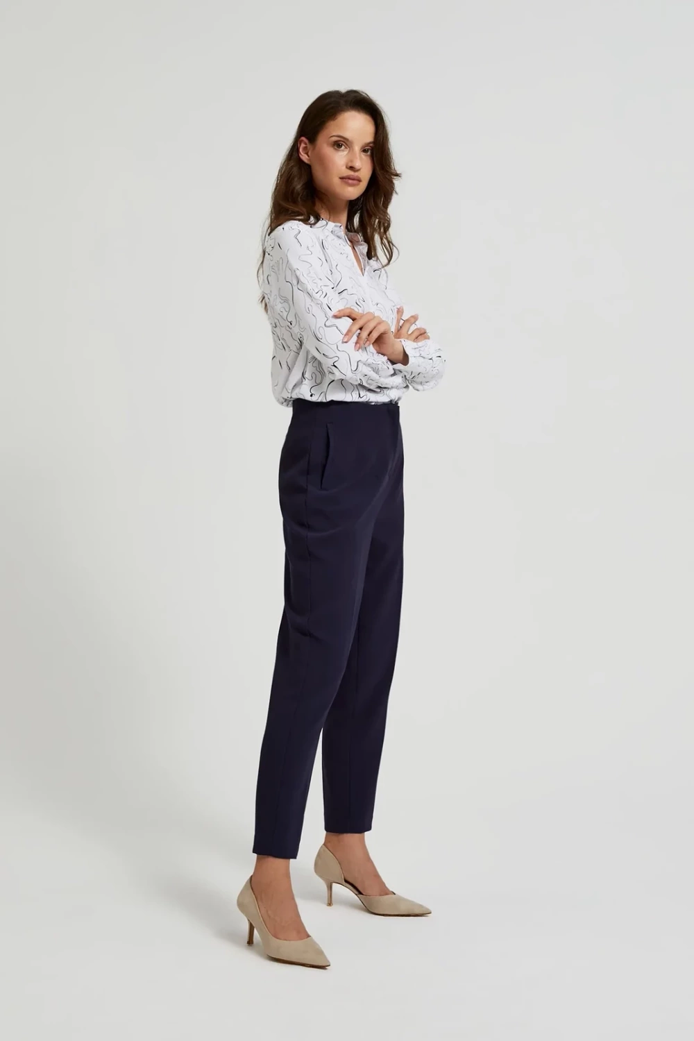 Marisse Women's Trousers Z-Sp-4513 Navy