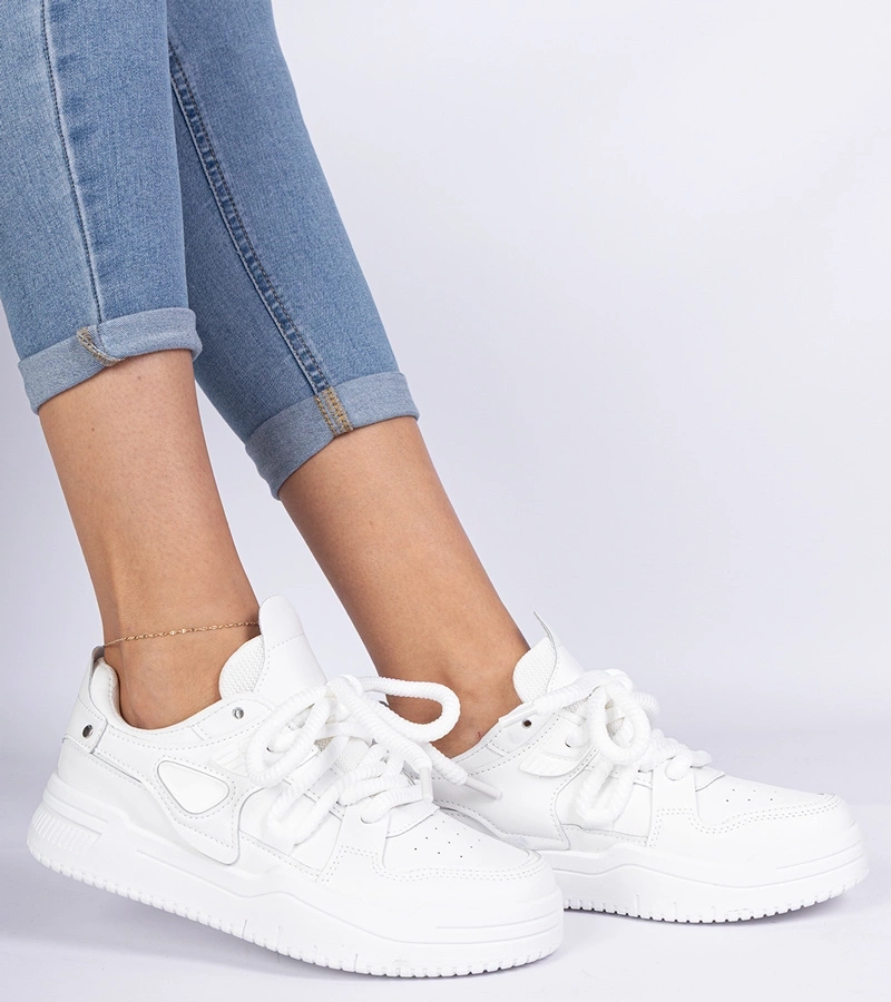 marka niezdefiniowana White sports platform sneakers Kler