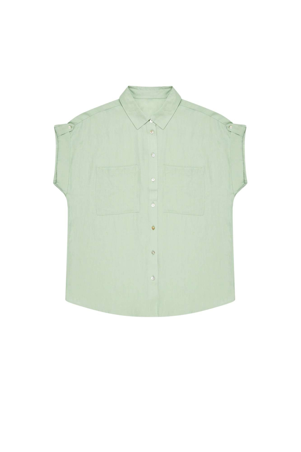 Marisse Viscose Shirt With Short Sleeves L-Ko-3734 L.Forest