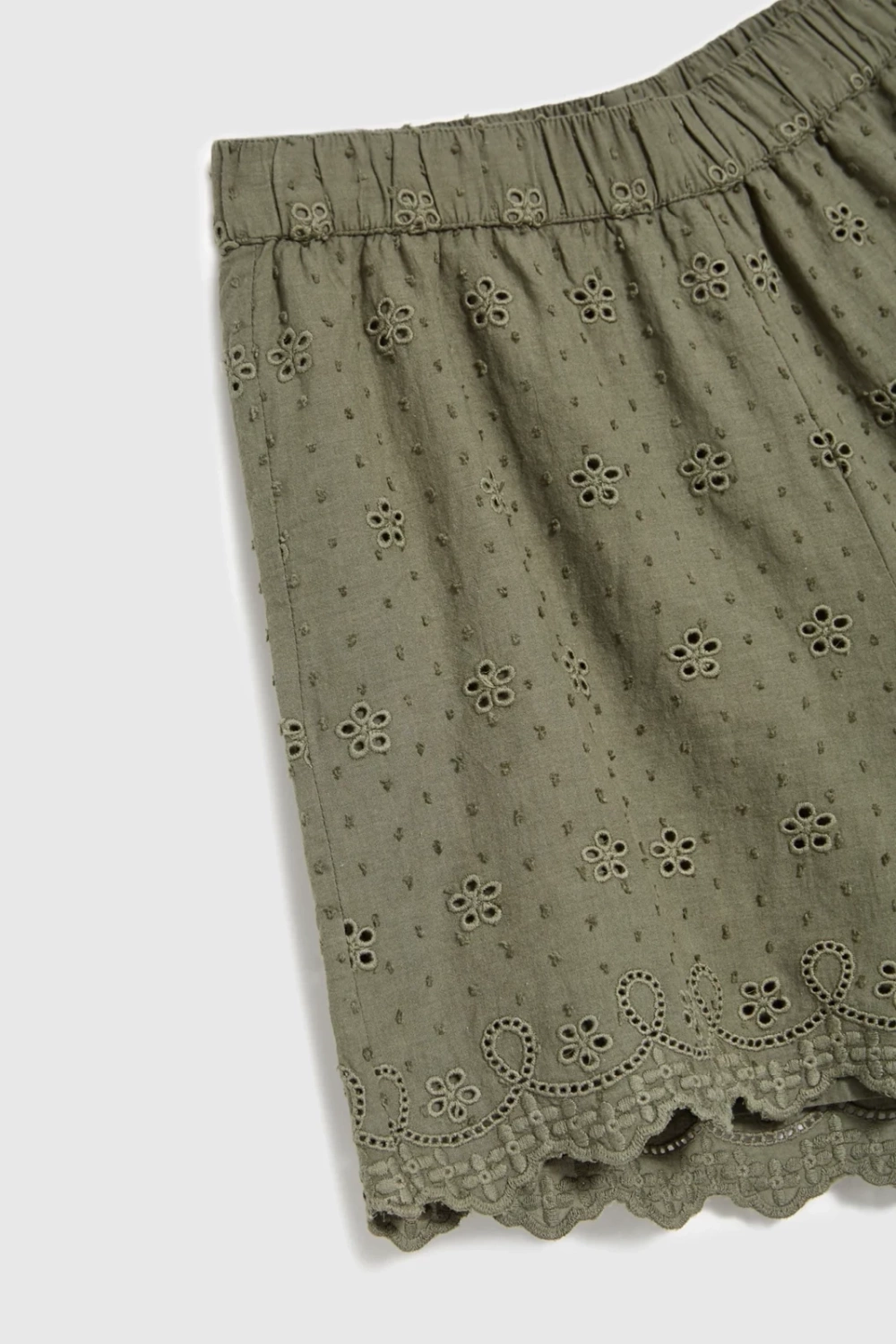 Marisse Olive Cotton Shorts