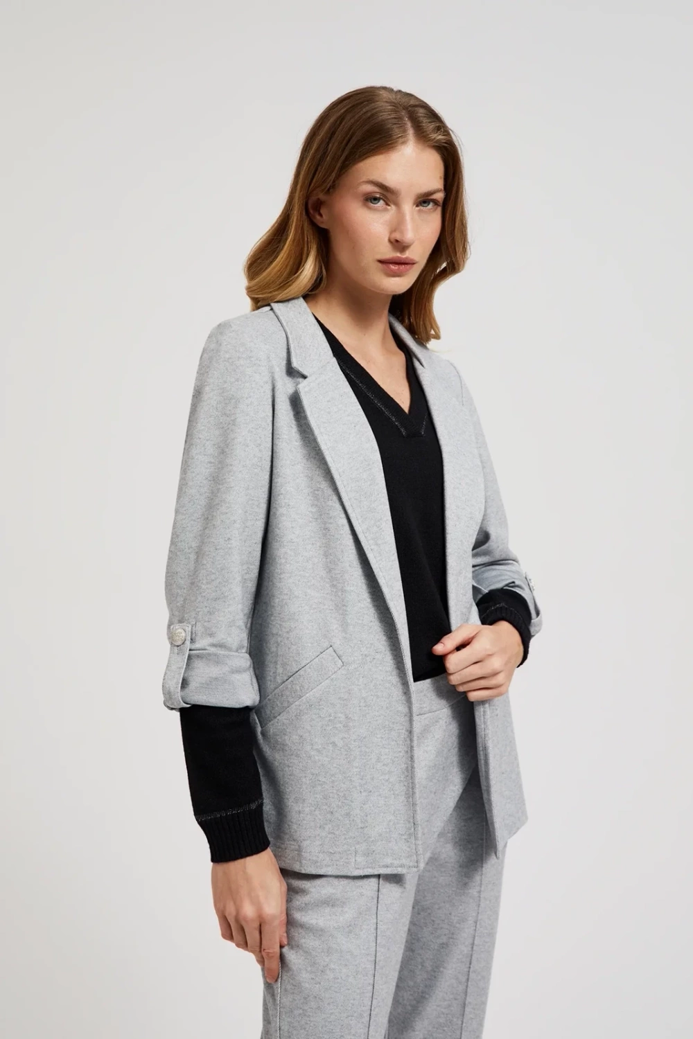 Marisse Women&#039;s Jacket Z-Mr-4501 Grey Mel
