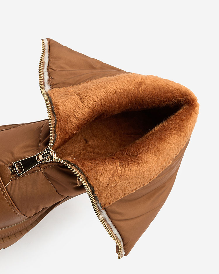 Resti Women&#039;s Tainve flat heeled boots in camel color