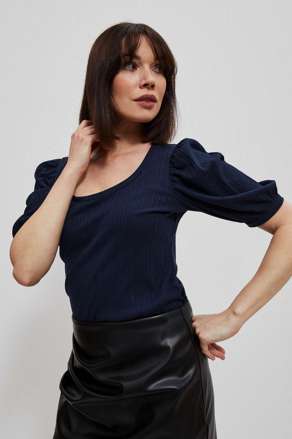 Blouse with puff sleeves