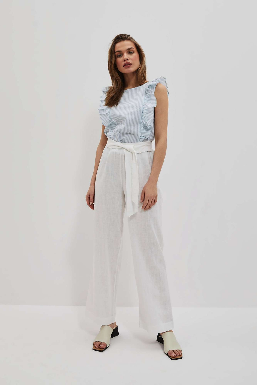 Marisse Women's Trousers L-Sp-4028 White