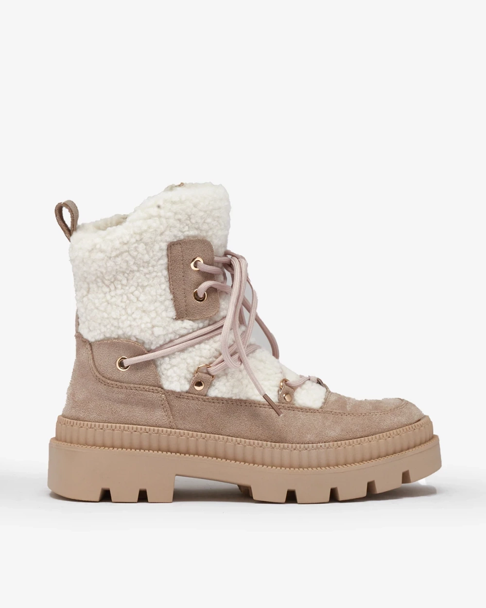 Resti Light brown women&#039;s trapper boots with sheepskin Getatsa