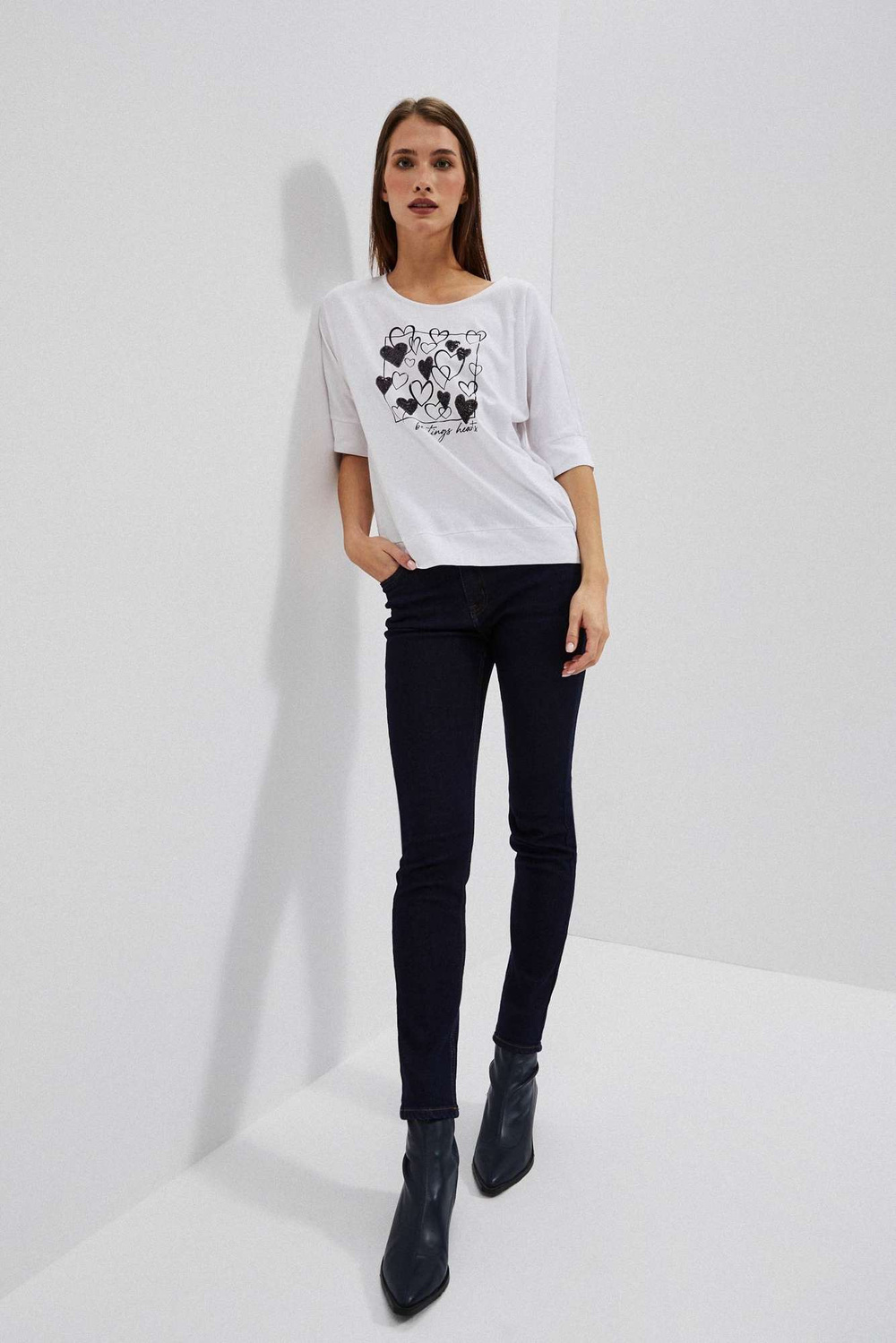 WOMEN'S T-SHIRT L-TS-4030 WHITE