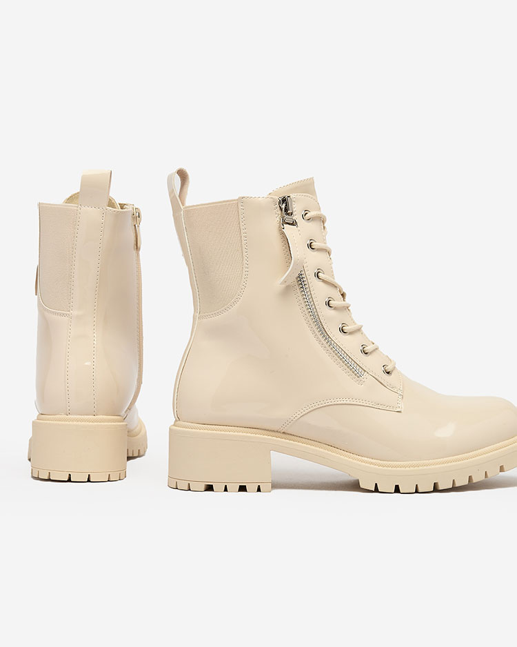 Resti Beige eco leather women&#039;s bagger boots Gaddaxa