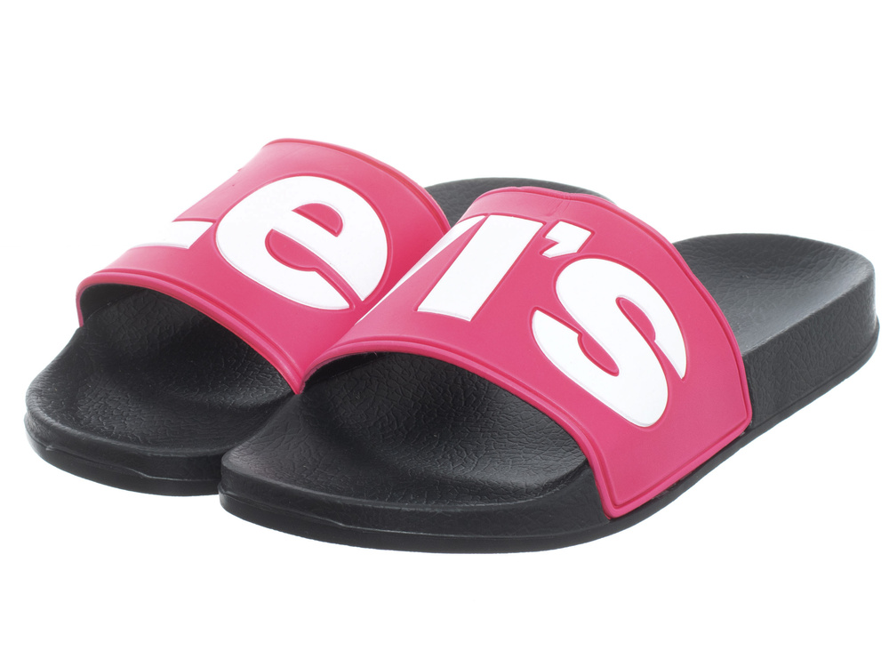 Дамски джапанки Levi's, цвят лилав черен