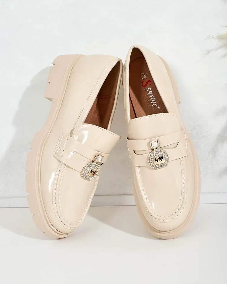 Resti Women's lacquered moccasins Bemies